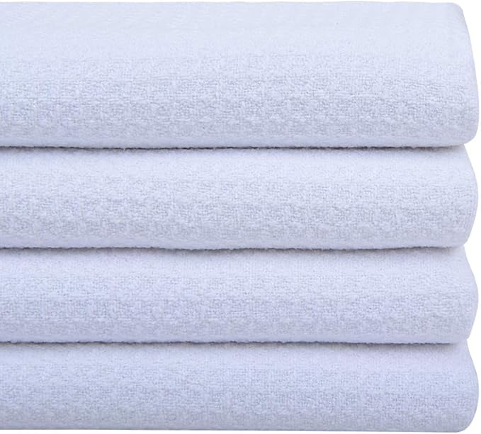 VIVOTE Microfiber Kitchen Towels DIY Sublimation Blank White Tea Towel Waffle Weave Dish Towels Super Absorbent Soft Fast Drying Dish Cloths Reusable Cleaning Cloths 4Pack White 16 Inch X 24 Inch