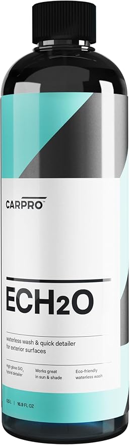 CARPRO ECH2O Waterless Wash, High Gloss Detail Spray, Rinse-Less Wash, and Clay Lubricant Concentrate - 500 mL (17oz)