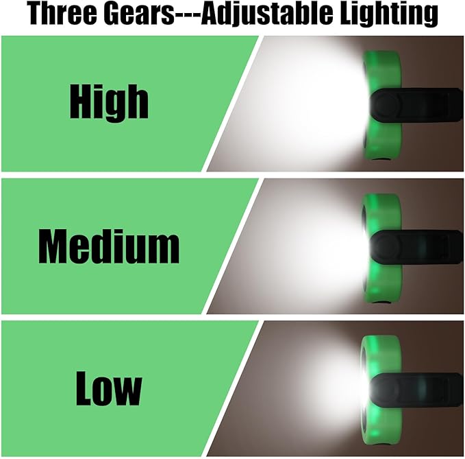 Retisee 2 Pack 780 Lumens Magnetic Work Light USB Rechargeable LED Flashlight Portable Inspection Light for Car Repair Emergency Lighting Mechanics Workshop (Orange,Green-2PK)