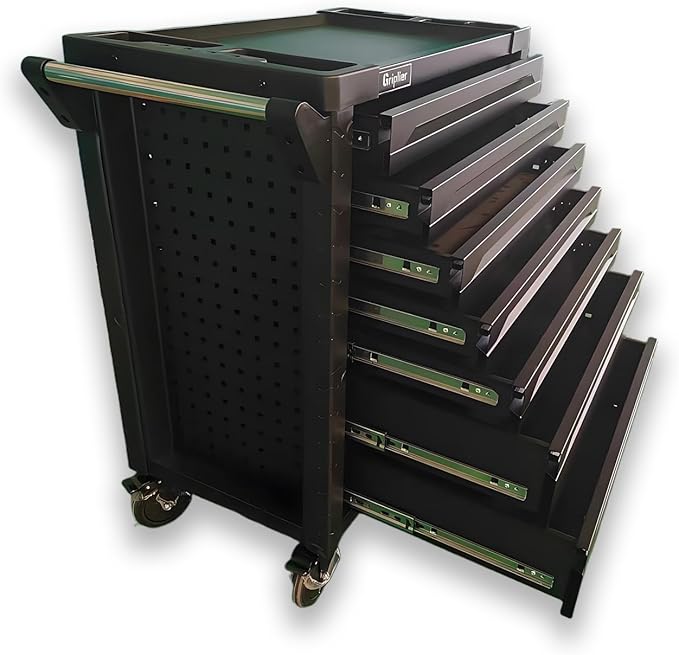 7-Drawer Rolling Tool Chest,34.2W x 18.1D x 37.4H inches,Tool Storage Cabinet with Brake Wheels,Lock & Key for Garage, Warehouse,Repair Shop,Workshop