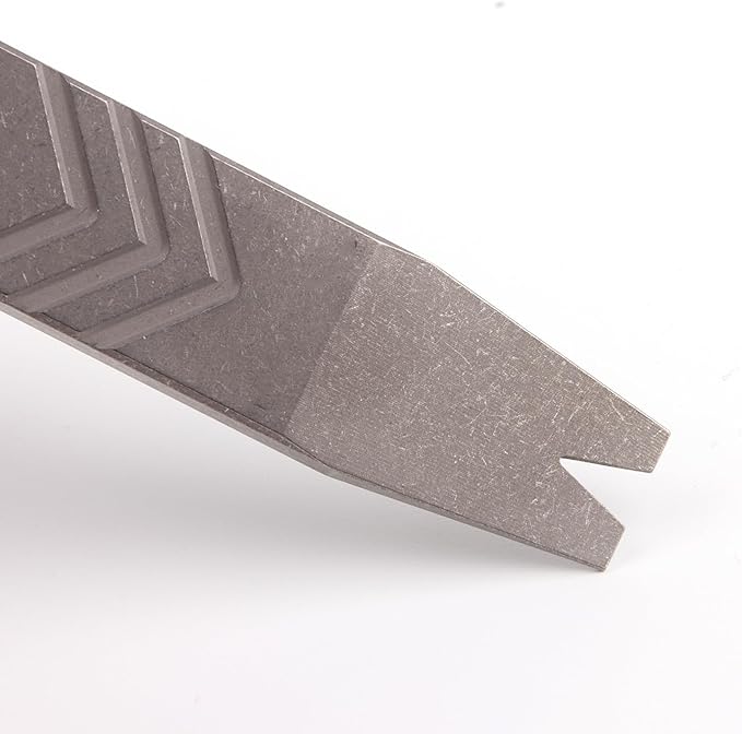 Titanium Pry Bar Bottle Opener, 5.51" Multi Tool Crowbar with Multi-size Wrench/Screwdriver/Nail Puller Function QG002 (Stonewash)