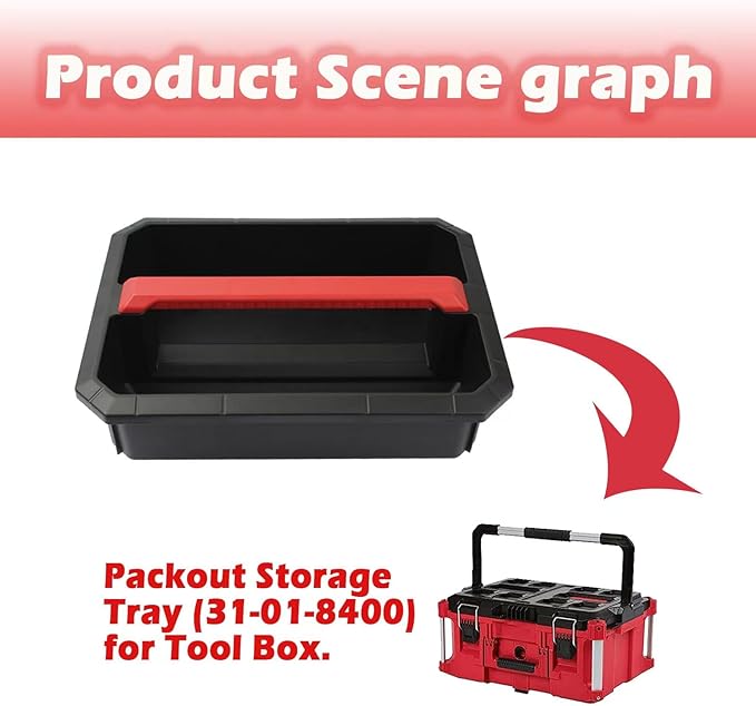 31-01-8400 Packout Storage Tray Compatible with Milwau-kee Large Tool Box 48-22-8425, 48-22-8426
