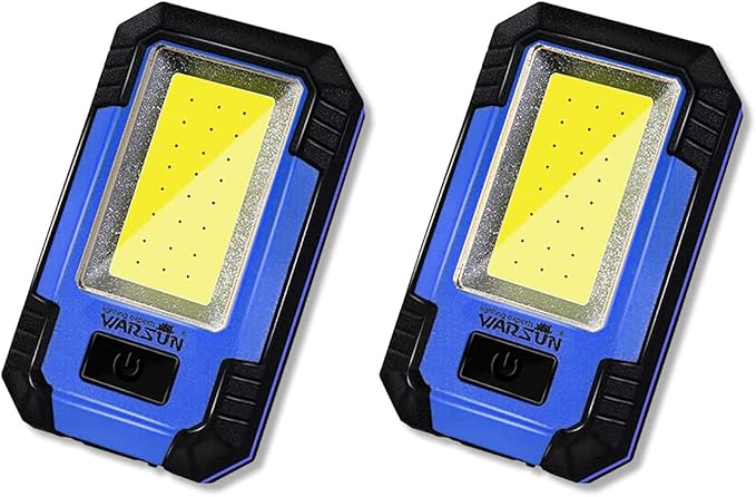 WARSUN 2PC Led Work Lights Rechargeable Magnetic Portable Work Light 30w 1200 Lumens for Camping Car Repairing, Blue Stocking Stuffers Mens/Dad Gifts