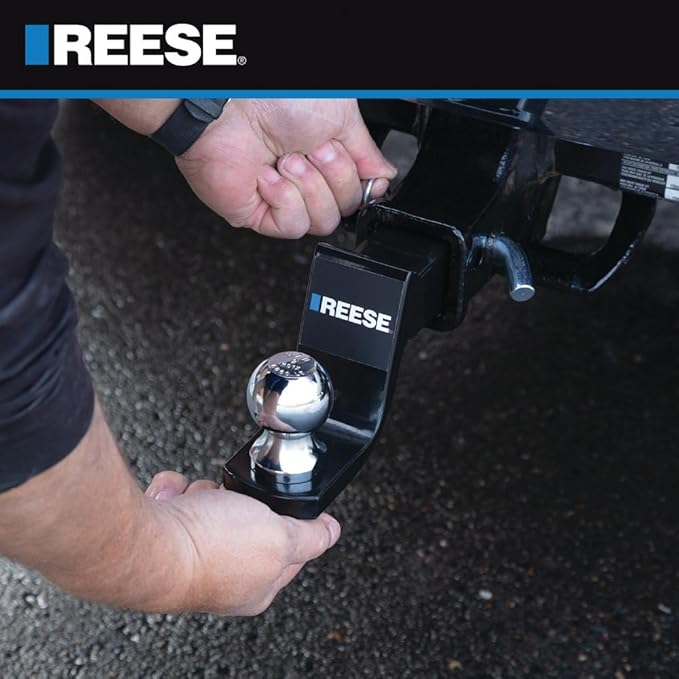 Reese Towpower 7005100 Interlock Trailer Hitch Ball Mount Security Kit, Fits 2 Inch Square Receiver, 2 Inch Drop, 0.75 Inch Rise, 6,000 lbs. Capacity