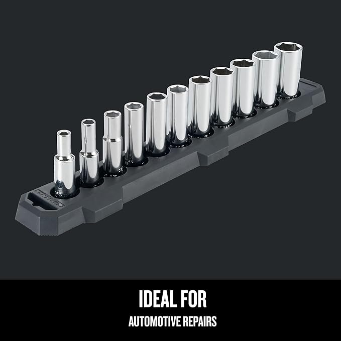 CRAFTSMAN Socket Set, SAE, 3/8" Drive, 6 Pt., 11Piece (CMMT12044)