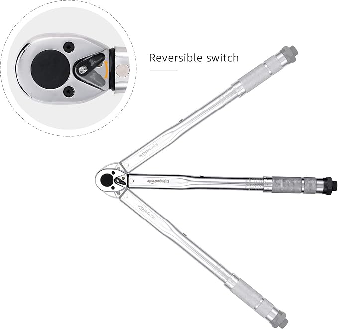 Amazon Basics 3/8-inch Drive Click Torque Wrench - 15-80 ft.-lb, 20.4-108.5 Nm (Pack of 10)