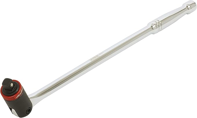 ARES 40012 – 1/2-Inch Drive Ratcheting Breaker Bar – 24-Inch Length – 24 Tooth Ratchet Design Features Reversible Ratchet Collar