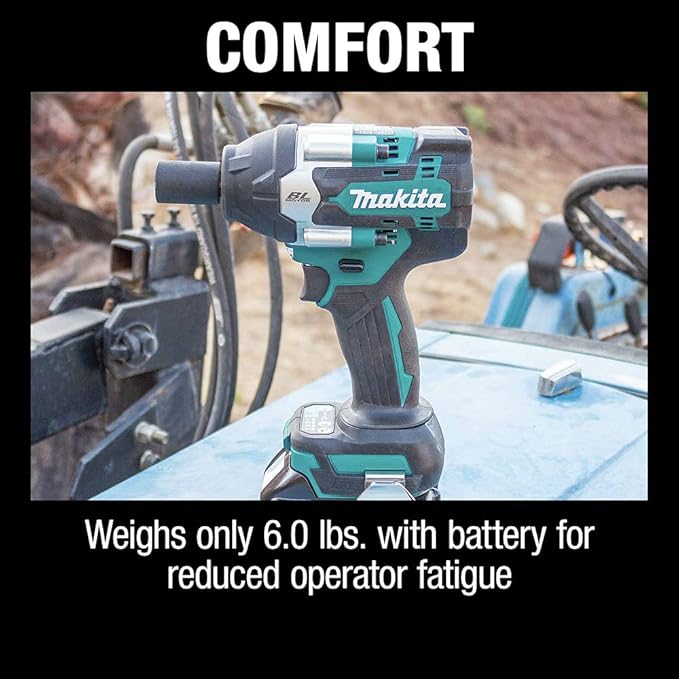 Makita XWT17T 18V LXT® Lithium-Ion Brushless Cordless 4-Speed Mid-Torque 1/2" Sq. Drive Impact Wrench Kit w/Friction Ring Anvil (5.0Ah)
