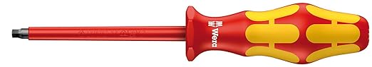 Wera 05006105005 Kraftform Plus VDE 160i Slotted Insulated Screwdriver, Without Lasertip, 3mm Head, 4" Blade Length