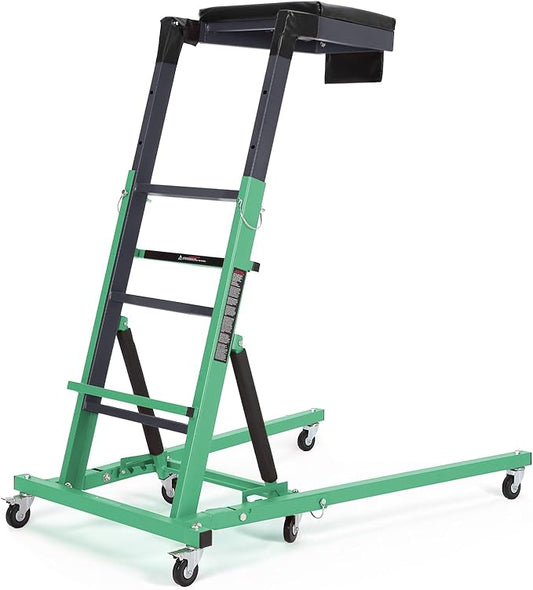 Topside Automotive Creeper,Engine Topside Creeper with Adjustable Height 48"-66", 400 Lbs Heavy-Duty Foldable Garage Creepers, 6 Swivel Casters, Padded Deck, Tool Pouch, for Truck/SUV Garage Mainten
