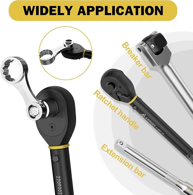 Torque Adapter Set, 12 pcs SAE 12 Point Torque Adapter Extension Set, 3/8" Torque Wrench Adapter with 5/16", 3/8", 7/16", 1/2", 9/16", 5/8", 11/16", 3/4", 13/16", 7/8", 1/2''+1/4'' Adapter
