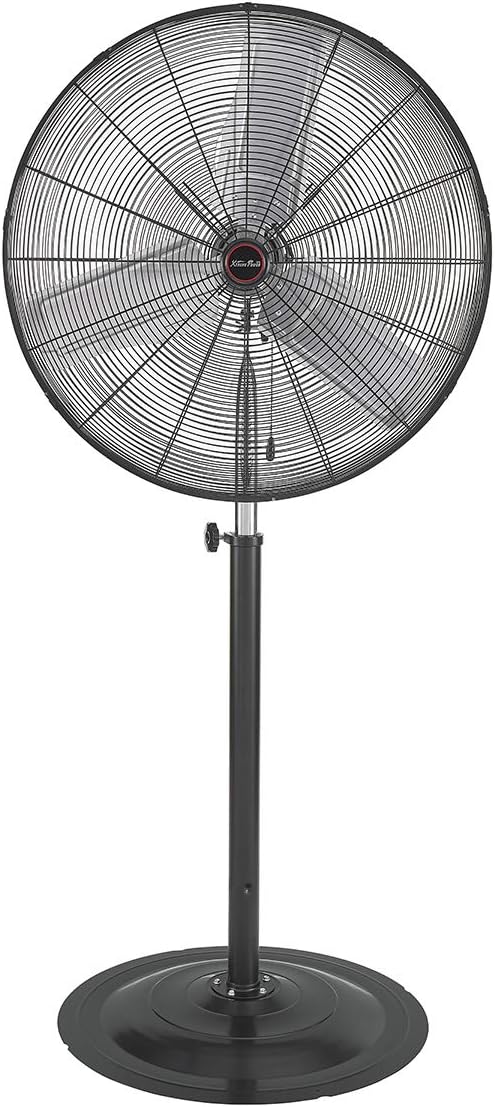 XtremepowerUS Pro-Series 30" inch High Velocity Telescoping Standing Shop Fan Adjustable Height Fan 3-Speed Control CFM 7600, Black