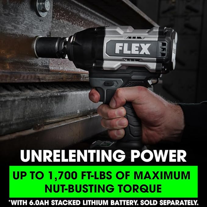FLEX 24V Brushless Cordless 3/4-Inch 1,700 Ft-Lbs High Torque Impact Wrench Tool Only, Battery and Charger Not Included - FX1472B-Z