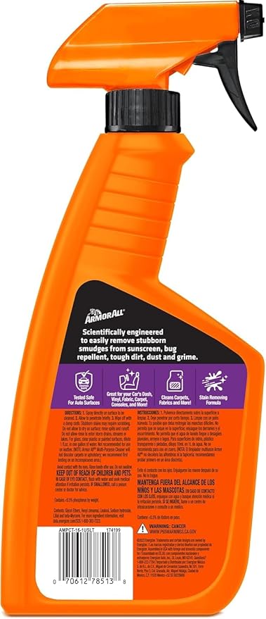 Armor All Multi Purpose Cleaner, Car Cleaner Spray for All Auto Surfaces, 16 Fl Oz