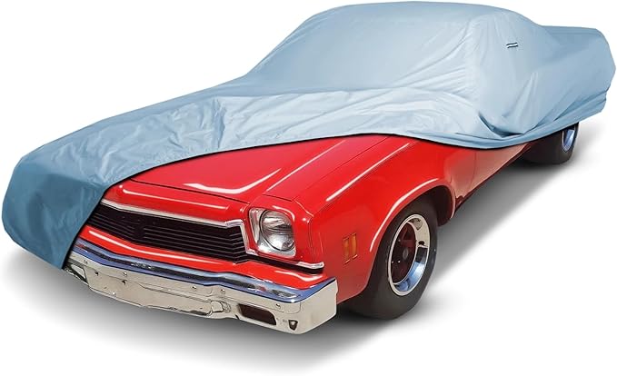 iCarCover Fits [1973-1977 Chevrolet El Camino] Premium Custom Car Cover Waterproof All Weather Resistant Outdoor Indoor Sun Snow Storm UV Protection Form-Fit Padded Cover with Straps