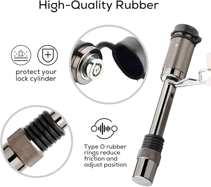 IKURAM R Locking Hitch Pin for 2 inch Receiver 5/8" Rotating Trailer Hitch Locking Pin Towing Hitch Locks Used to Bike Rack, Tow Truck, Boat-2 Pack (Grey)