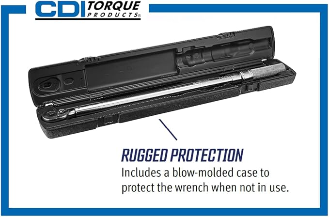 CDI 3/4 Inch Drive Adjustable Click Torque Wrench, Range 80-400 Ft Lbs / 85-491 Nm (4004MFRMH)