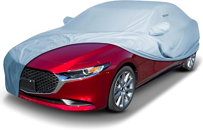 iCarCover Premium Car Cover for 2003-2026 Mazda Mazda3 Heavy Duty Waterproof All-Weather Automobiles Custom Fit Indoor Outdoor UV Snow Protection Covers with Straps and Bag