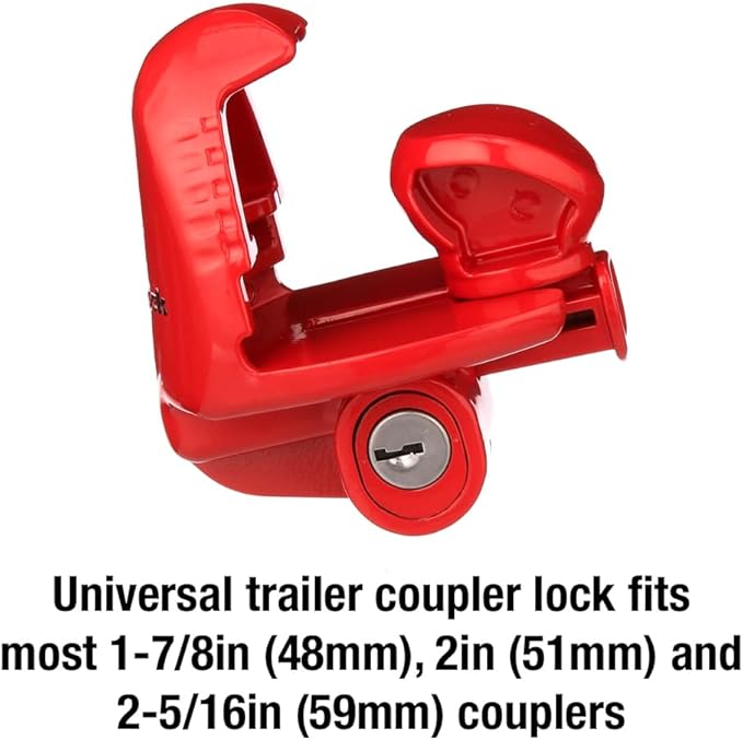Master Lock Trailer Coupler Lock, Universal Size Fits 1-7/8", 2", and 2-5/16", 389DAT