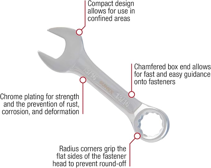 Sunex Tools 9930 SAE Stubby Combination Wrench Set & 9708 3/8-Inch Drive Fractional Crowfoot Flare Nut Wrench Set & 9710M 3/8-Inch Drive Metric Crowfoot Flare Nut Wrench Set