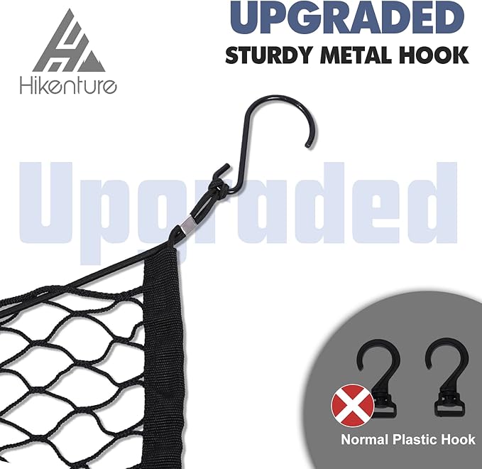 Hikenture Cargo Net for Folding Wagon - Anti-Falling Nylon Cover With 6 Hooks