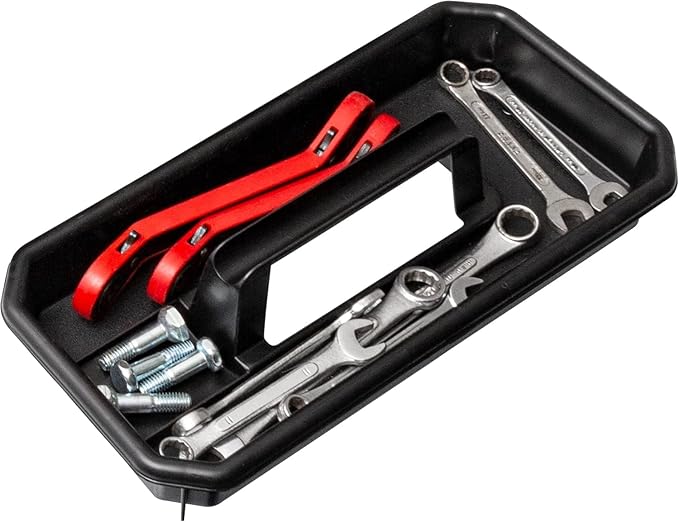 Akro-Mils 09514 ProBox 14-Inch Plastic Toolbox for Tools, Hobby or Craft Storage Toolbox with Removable Tray, 14-Inch x 8-Inch x 8-Inch, Black