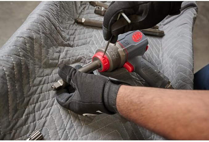 Ingersoll Rand 2236QPTIMAX DXS2 1/2" Air Impact Wrench, Quiet, 1500 ft-lb Torque, Titanium Hammercase, Pin Retainer, Pistol, Interchangeable Anvil, Multi-functional Tool