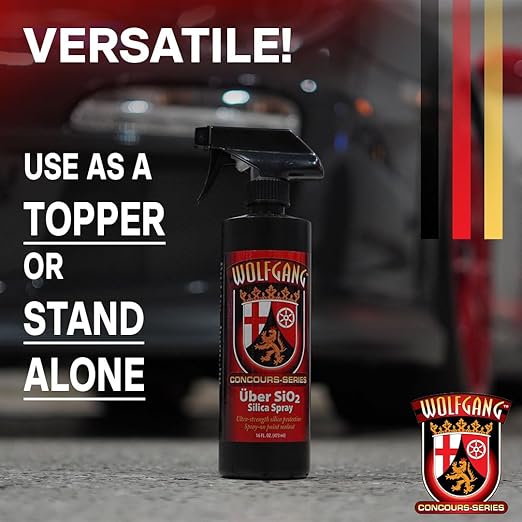 Wolfgang Concours Series Uber SiO2 Silica Spray | Hydrophobic Formula for High-Gloss Finish | Long-Lasting Protection & Easy Application | Enhances Shine & Paint Durability | WG-3500-FBA | 16 Oz