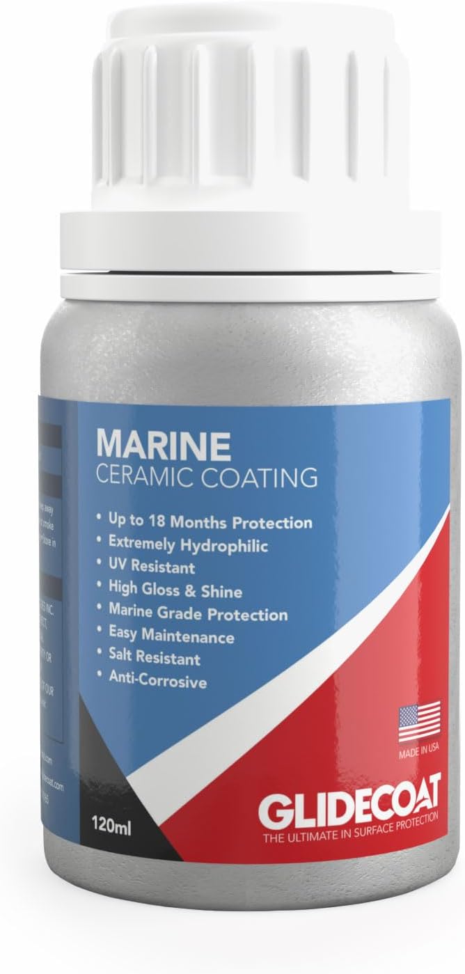 Glidecoat Marine Ceramic Coating (120ml)-Nano Ceramic Coating for Boats, Cars-Better Than Car Wax Polish and More Durable than Regular Ceramic Coating for Cars - Extremely Durable Coating (120mL)