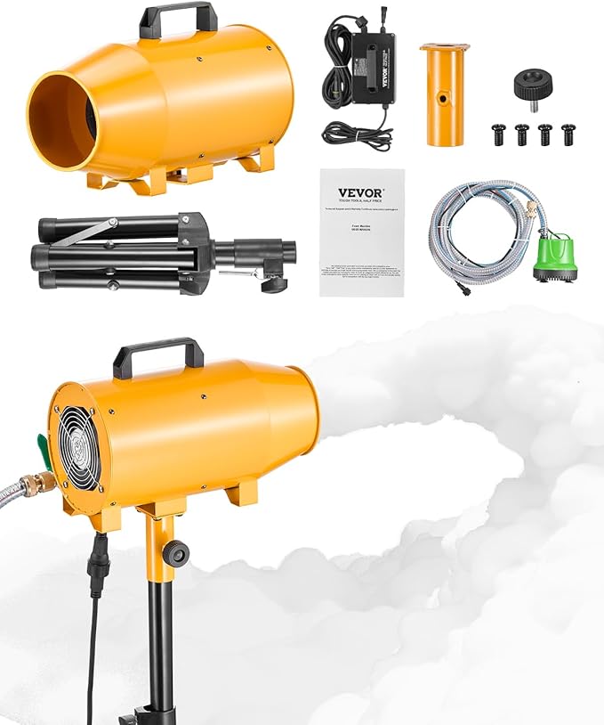 VEVOR Foam Machine, 180 W Party Foam Cannon, Portable Foam Maker with a Tripod Stand, Foam Party Machine with a Submersible Pump, for Backyard, Pool, Outdoor Events, Birthdays, Celebrations & Party