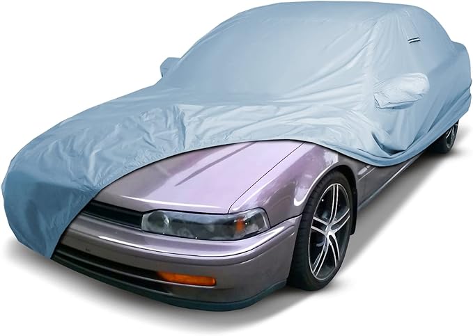 iCarCover Premium Car Cover for 1990-1997 Honda Accord Sedan, Coupe Heavy Duty Waterproof All-Weather Automobiles Custom Fit Indoor Outdoor UV Snow Protection Covers with Straps and Bag