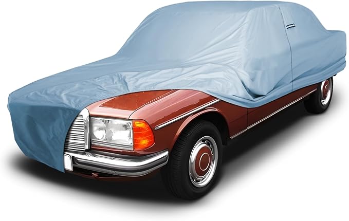 iCarCover Premium Car Cover for 1977-1980 Mercedes-Benz 230, 230C, 230T Heavy Duty Waterproof All-Weather Automobiles Custom Fit Indoor Outdoor UV Snow Protection Covers with Straps and Bag