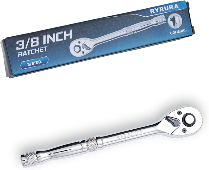 3/8 Inch Drive Ratchet Wrench,Standard Socket Wrench,72-Tooth Quick Release,Reversible Ratcheting Feature with Metal Handle