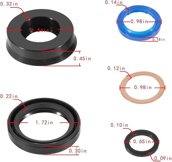 328.12002 Floor Jack Seal Replacement Kit for Sears Craftsman 328.12002 Series Floor Jack 1.5 Ton (for All Years)