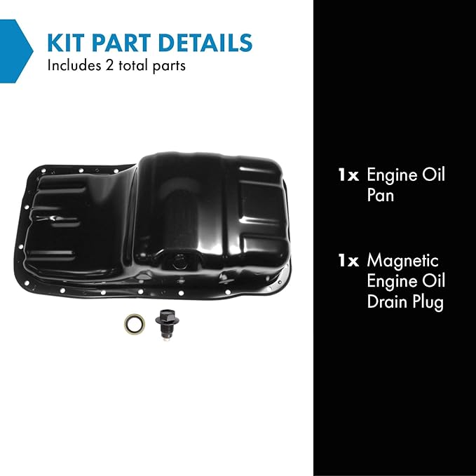 TRQ Engine Oil Pan Compatible with 1992-2001 Acura Integra 1999-2000 Honda Civic 1994-1997 Civic del Sol