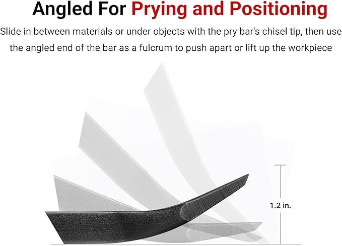 TEKTON 12 Inch Angled End Handled Pry Bar | LSQ42012 | Made in USA