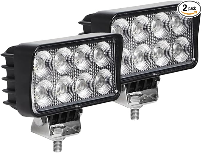 Exzeit 64W Led Tractor Work Lights, 5600Lms Led Truck Work Lights Flood Light fits Farm Tractor Engineer Truck ATV, 12/24V