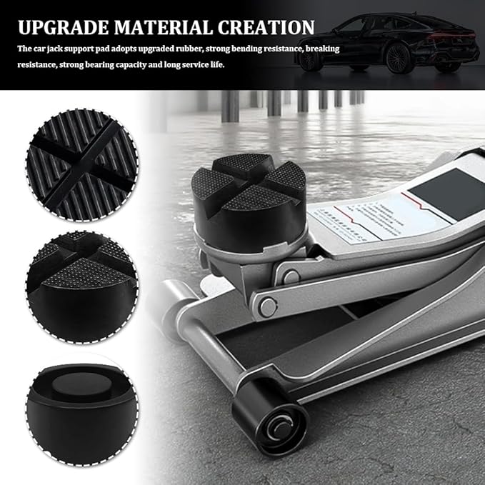 Rubber Cross Slotted Jack Stand Pad, Disk Frame Rail Protector, Anti-Slip Pinch Weld Jack Adapter, Car Lift Jack Puck Pad, Car Lift Protection Tool, Universal Vehicle Repair Tool