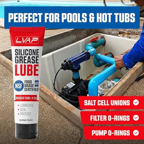 4 Oz Food Grade Silicone Grease Tube | NSF H1 Silicone Lube & Waterproof Sealant for O-Rings, Faucets, Plumbing, Pool, Spa & Kitchen Appliances | Potable Water Safe