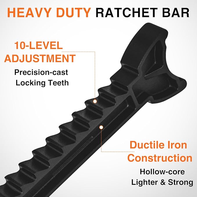 Nilight Jack Stands, 3 Ton (6,600 lbs) Capacity Heavy Duty Steel Car Lifting Stand, Adjustable Height 11.22" to 16.53", 1 Pair