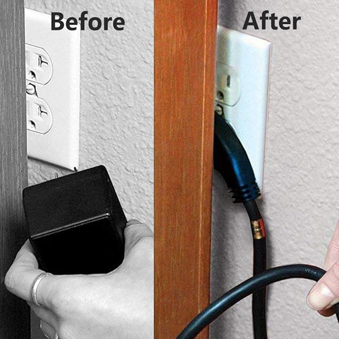 FIRMERST 1875W 10ft Flat Plug Extension Cord 14 AWG Black 15A