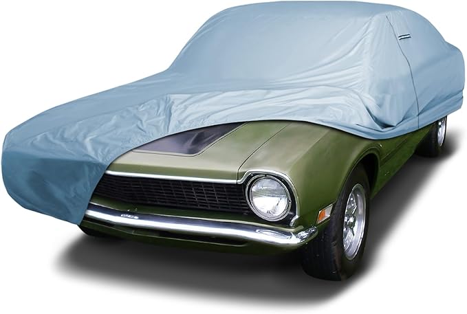 iCarCover Premium Car Cover for 1969-1977 Ford Maverick Heavy Duty Waterproof All-Weather Automobiles Custom Fit Indoor Outdoor UV Snow Protection Covers with Straps and Bag