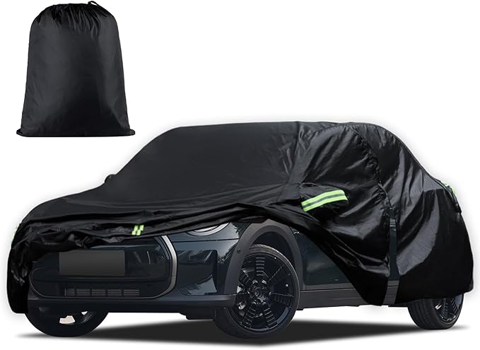 Car Cover Custom Fit for 2014-2025 Mini Cooper/Cooper S/Hardtop/Clubman/Countryman 4 Door, Waterproof All Weather Full Exterior Cover Rain Sun Protector with Door Zipper