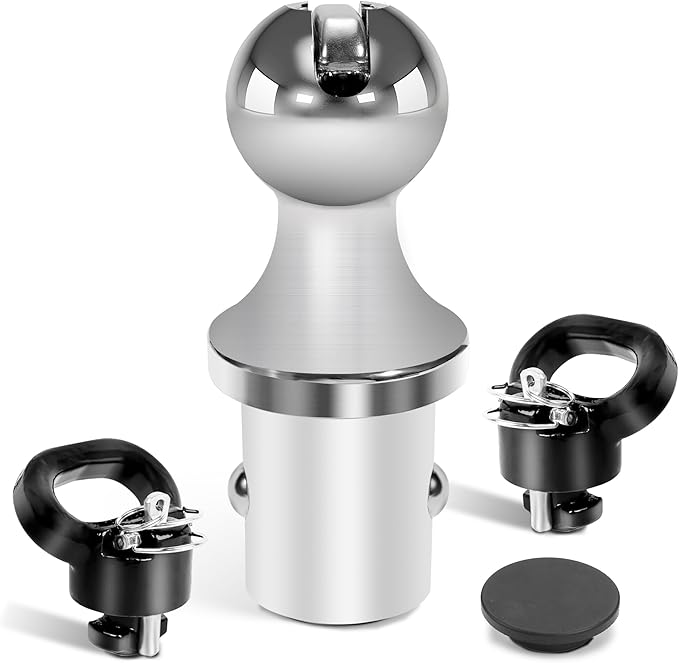 Gooseneck Ball 60618，Puck System Gooseneck Hitch Kit Compatible with 2013-2026 Dodge Ram 2500/3500，2-5/16 Inch Gooseneck Ball for Truck Bed Safety Chain Anchors | 30000 lbs