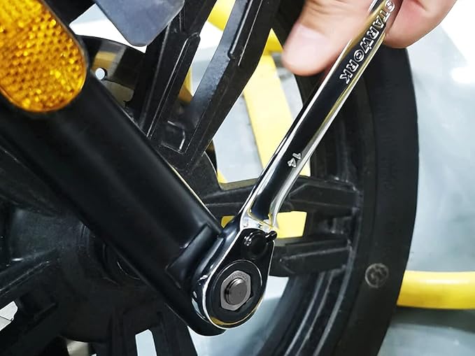 STARWORK TRUE MECHANIC™ 20 Pc. Reversible Ratcheting Wrench Set, Combination Ratchet Wrench Set, Non-Slip, Long Pattern, 6-Point 15° Offset, Professional, SAE/Metric (5/16-3/4" & 8-19 mm)