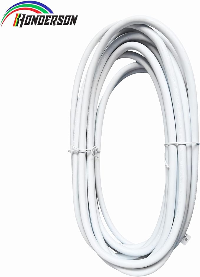 Indoor Outdoor Extension Cord Weatherproof, UL Listed, 16 Gauge 6FT White 3 Prong Heavy Duty, 16/3 SJTW 13A Power Cord for Outdoor Lights, Appliances, Lawn