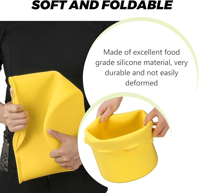 2 Gallon Reusable Bucket Liner, Time Saving Concrete Tools Durable Silicone Bucket Insert, Food Grade Container for Food Storage, for Paint, Thinset, Ice, Slime, Cleaning, Wall Mud