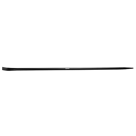 Groz 54" Aligning Bar, Heavy Duty Pry Bar for Structural Steel & Ironwork, 1'' Round Chrome Alloy, Heat Treated, Dual End (Align & Pry), CAT/54#33177