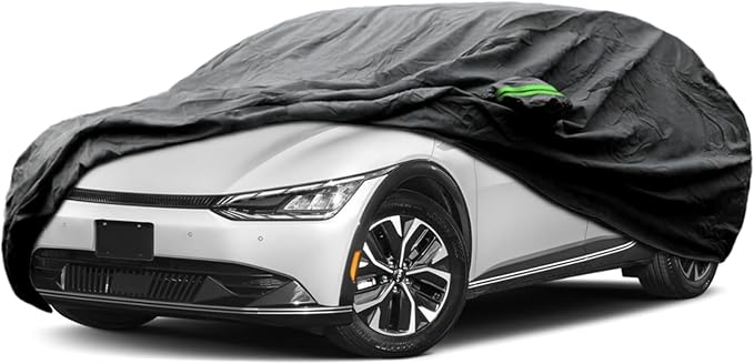 Proadsy Car Cover Custom Fit for Kia EV6 2022-2025 2026, Waterproof All Weather for Automobiles, Full Exterior Cover Rain Snow Sun Protector Indoor Outdoor Car Cover