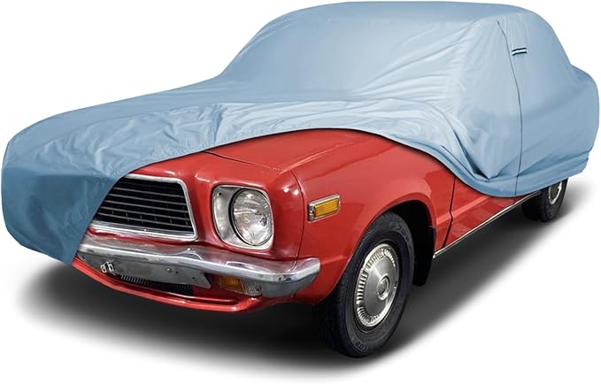iCarCover Premium Car Cover for 1972-1977 Mazda 808 Heavy Duty Waterproof All-Weather Automobiles Custom Fit Indoor Outdoor UV Snow Protection Covers with Straps and Bag